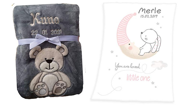 Decken für Babys mit Namen